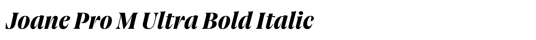 Joane Pro M Ultra Bold Italic image